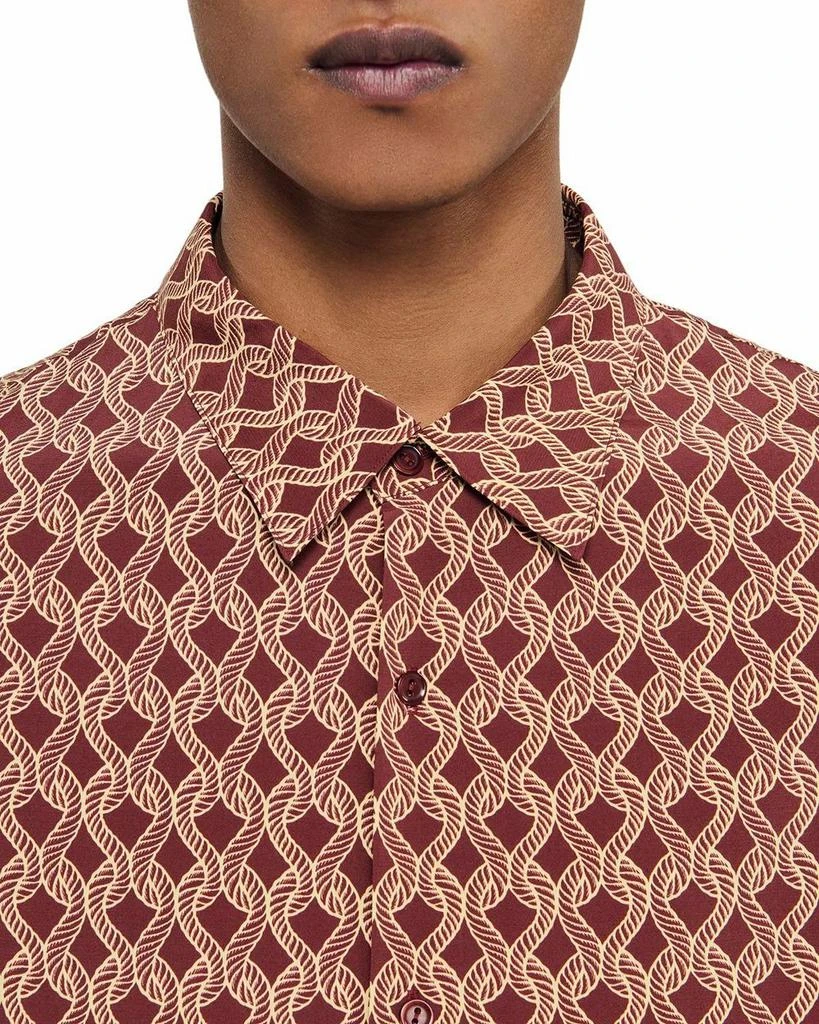 Sandro Printed Short Sleeve Shirt 5