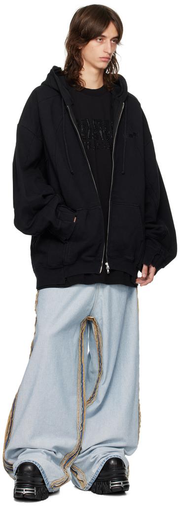 Shop Black Cut-Up Hoodie on Sale at BeyondStyle – Get 10