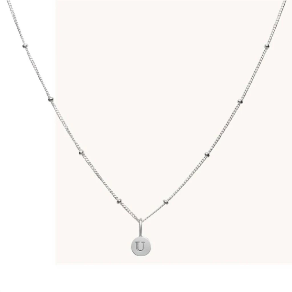 Stia Stia - Women
s Love Letters Mini Disk Letter Necklace - U