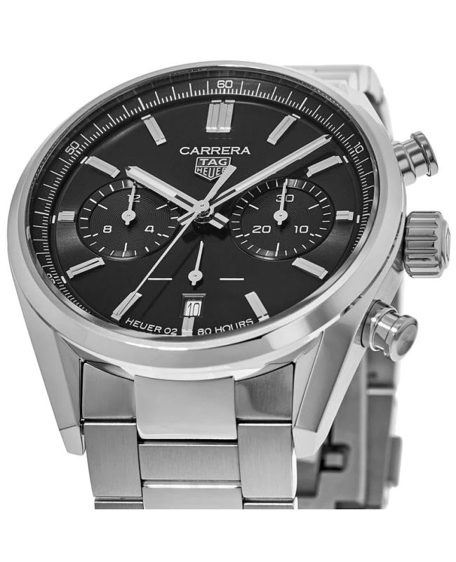 TAG Heuer Tag Heuer Carrera Calibre Heuer 02 42mm Automatic Chronograph Black Dial Steel Men's Watch CBN2010.BA0642 2