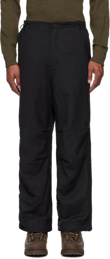 MAHARISHI Black Original Loose Fit Snopants Trousers 1
