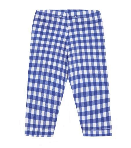 MONNALISA Baby gingham cotton-blend leggings 2