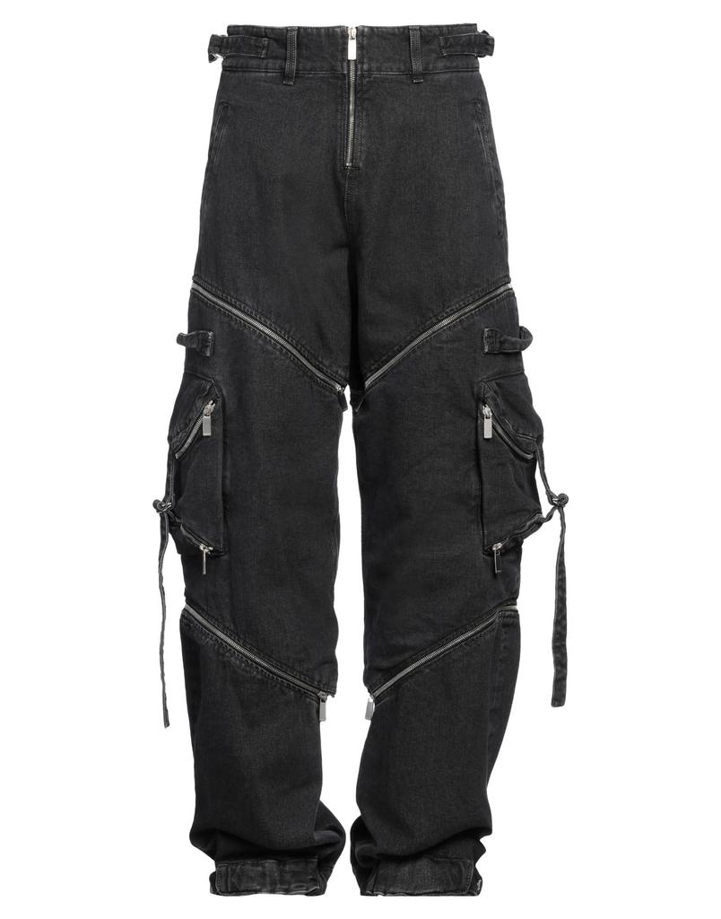 NO/FAITH STUDIOS Black Heavy Denim Cargo Pants - Clothing