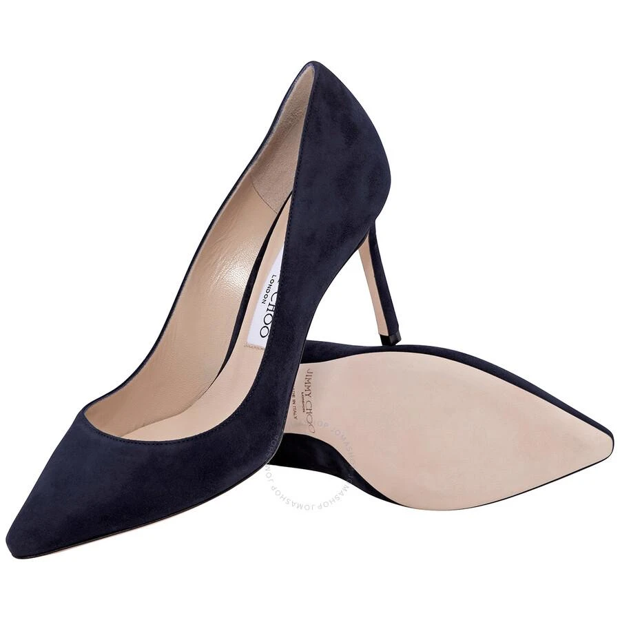 Jimmy Choo Ladies Romy 85 Navy Suede Pumps 2