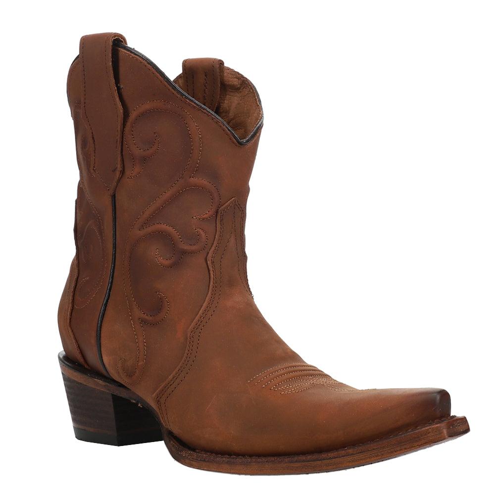 Circle G by Corral Embroidered Snip Toe Cowboy Booties