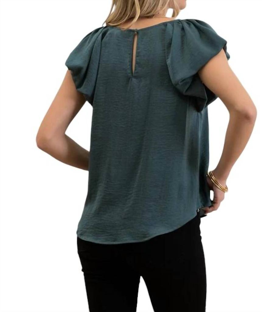 Blu Pepper Abena Flutter Sleeve Blouse