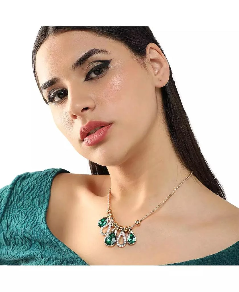 SOHI Teardrop-Stone Statement Necklace 5