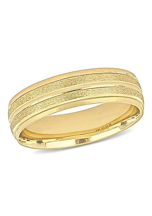 Belk & Co. Co. Double Row Textured Mens Wedding Band In 14K Yellow Gold 1