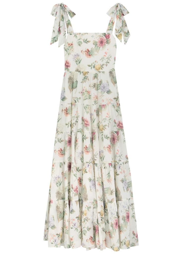 Alice + Olivia Monnie floral-print cotton maxi dress