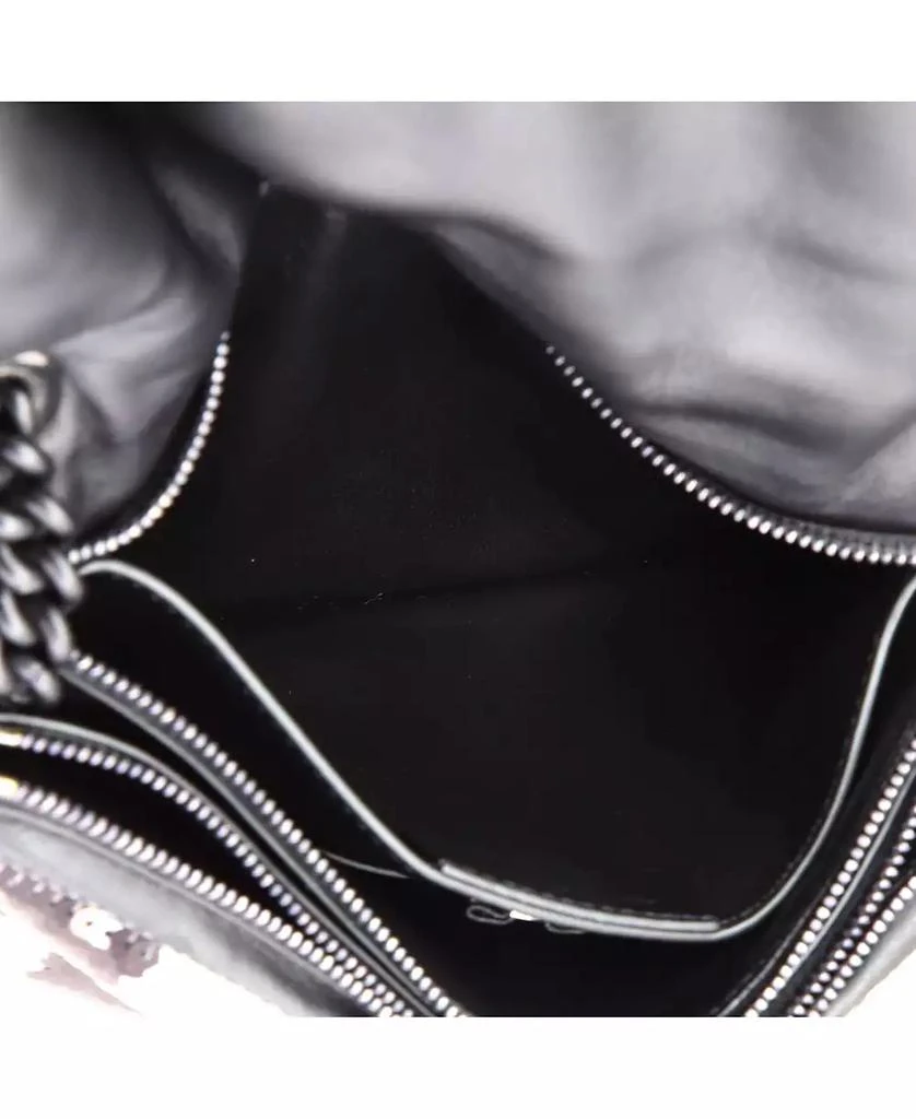 Pre-Owned Salvatore Ferragamo Small Viva Bow Flap Bag Sequin Embellished Leather 7