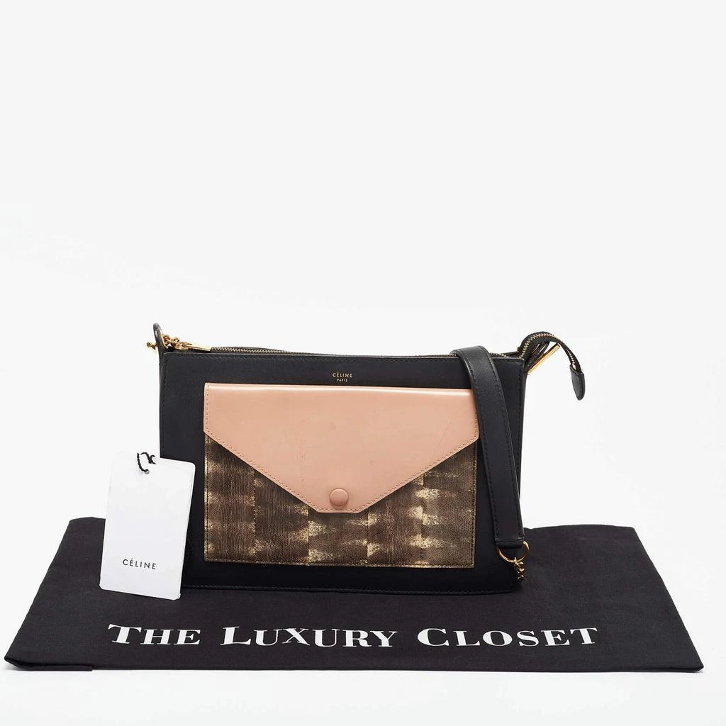 Celine Celine Multicolor Leather and Watersnake Pocket Envelope Shoulder Bag 15