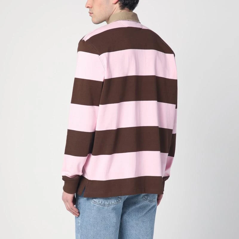 Ralph Lauren Pink/brown striped cotton polo 3