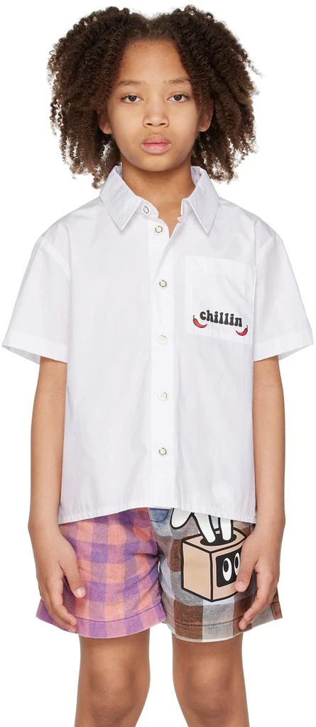 NZKidzzz Kids White 
Chillin
 Shirt