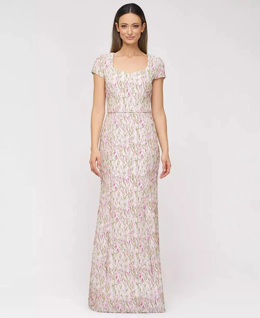 JS Collections Women's Embroidered Sweetheart Mermaid Gown 4