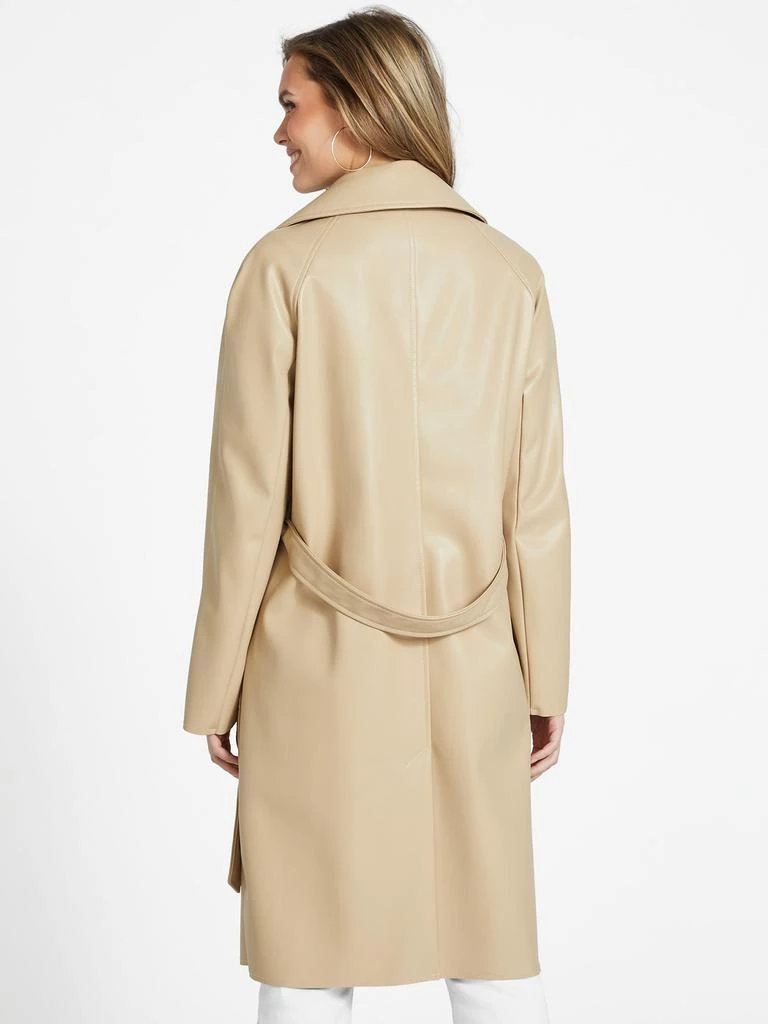 Guess Factory Rosalyn Faux-Leather Trench Coat 4