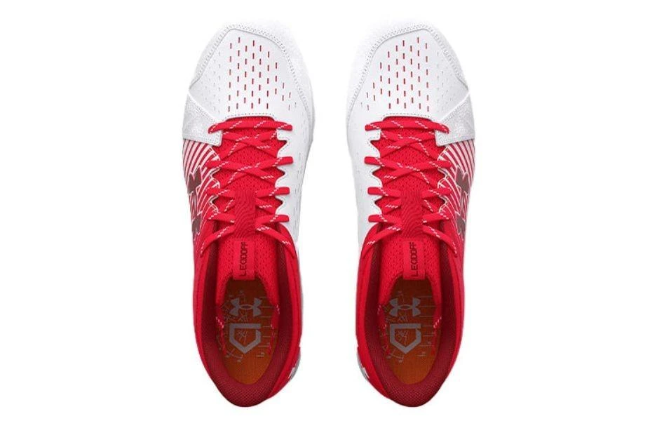 Under Armour Leadoff Low RM 3025589-600 Men's Red White Baseball Cleats ACAD685 4