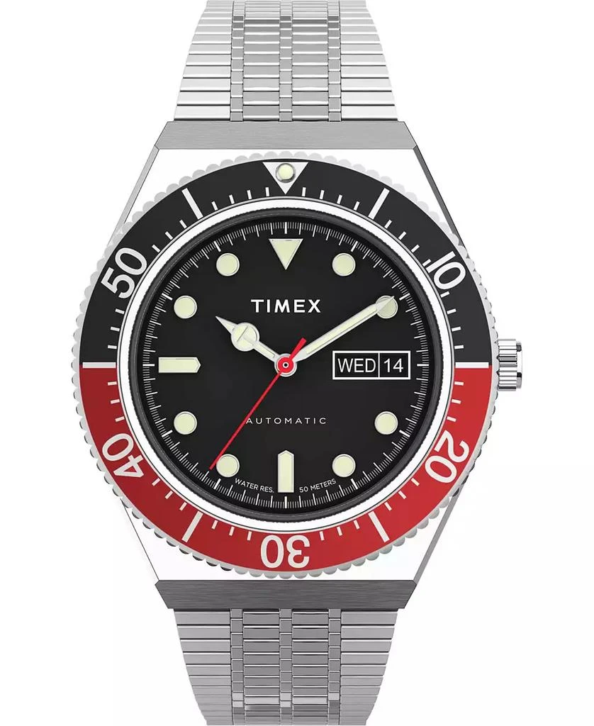 Timex Men's M79 Automatic Silver-Tone Stainless Steel Bracelet Watch 40mm 1