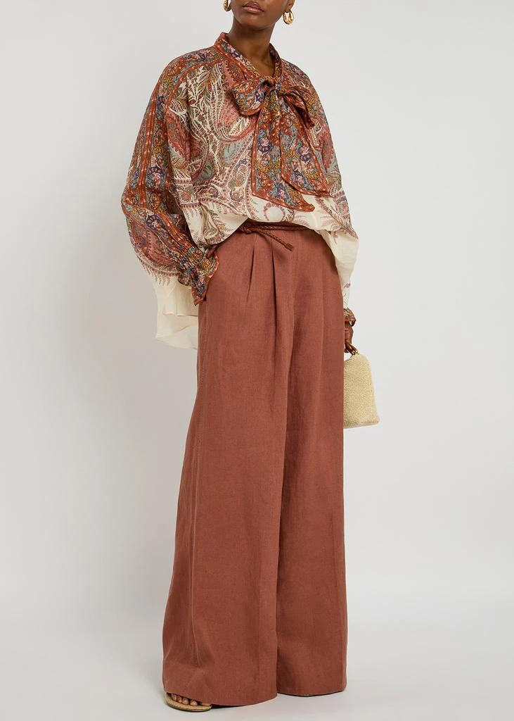 Zimmermann Rhiannon printed ramie blouse 4