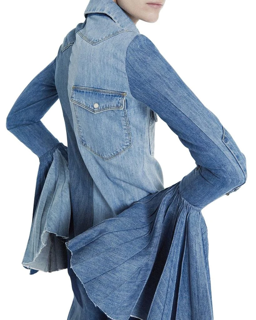 A.W.A.K.E. Mode Bell Sleeve Denim Shirt 6