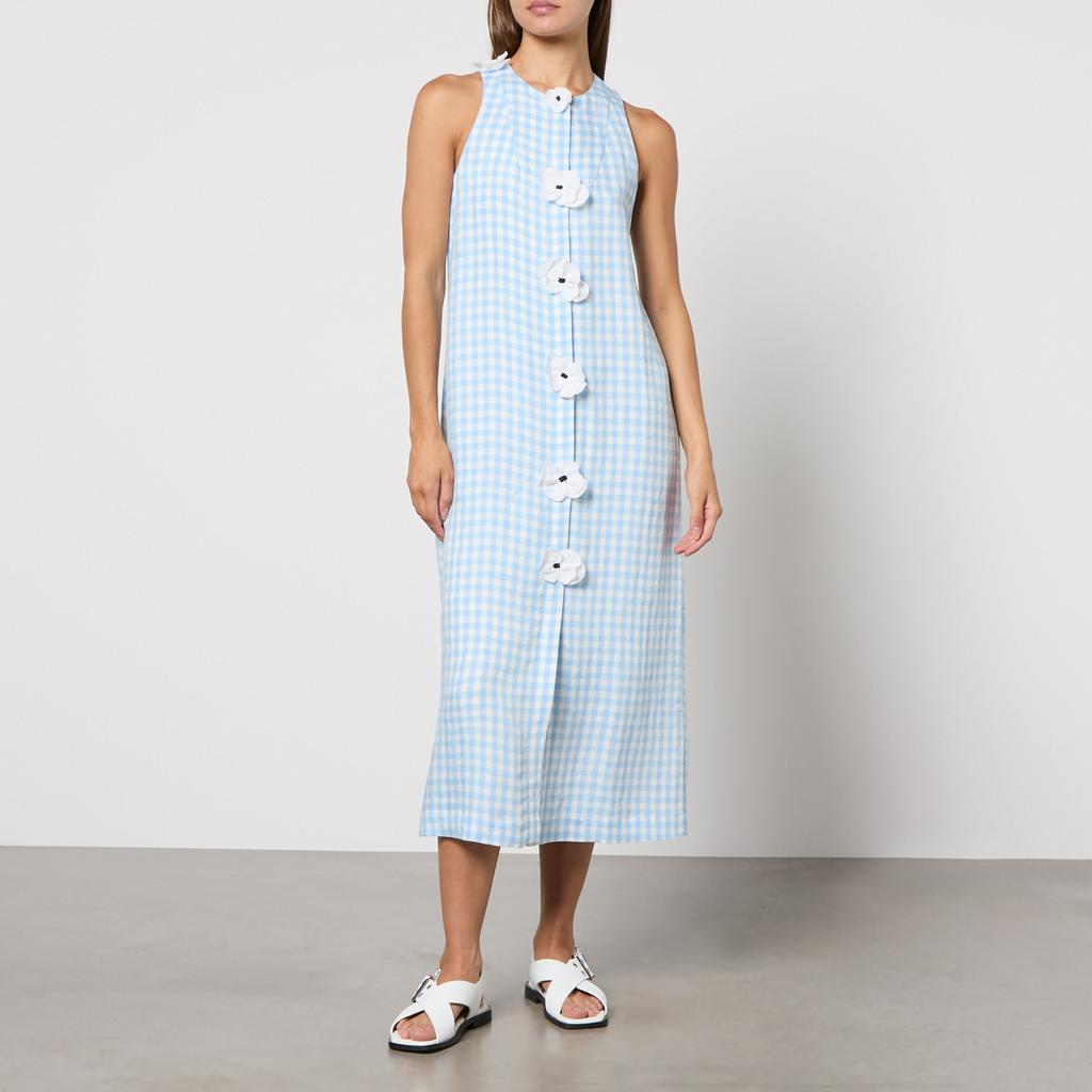 Sleeper Sleeper The Bloom Flower Linen-Blend Vest Dress