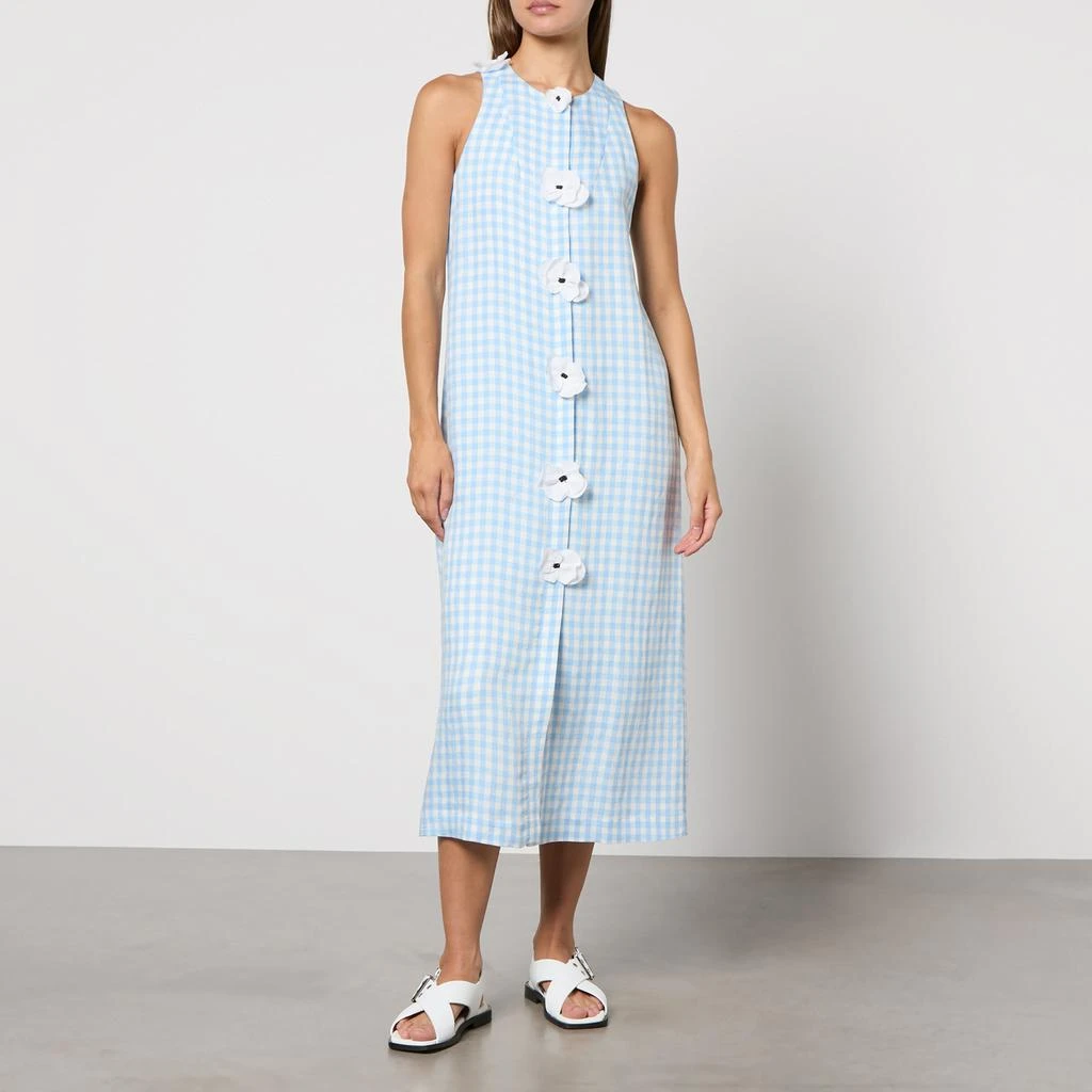 Sleeper The Bloom Flower Linen-Blend Vest Dress 1
