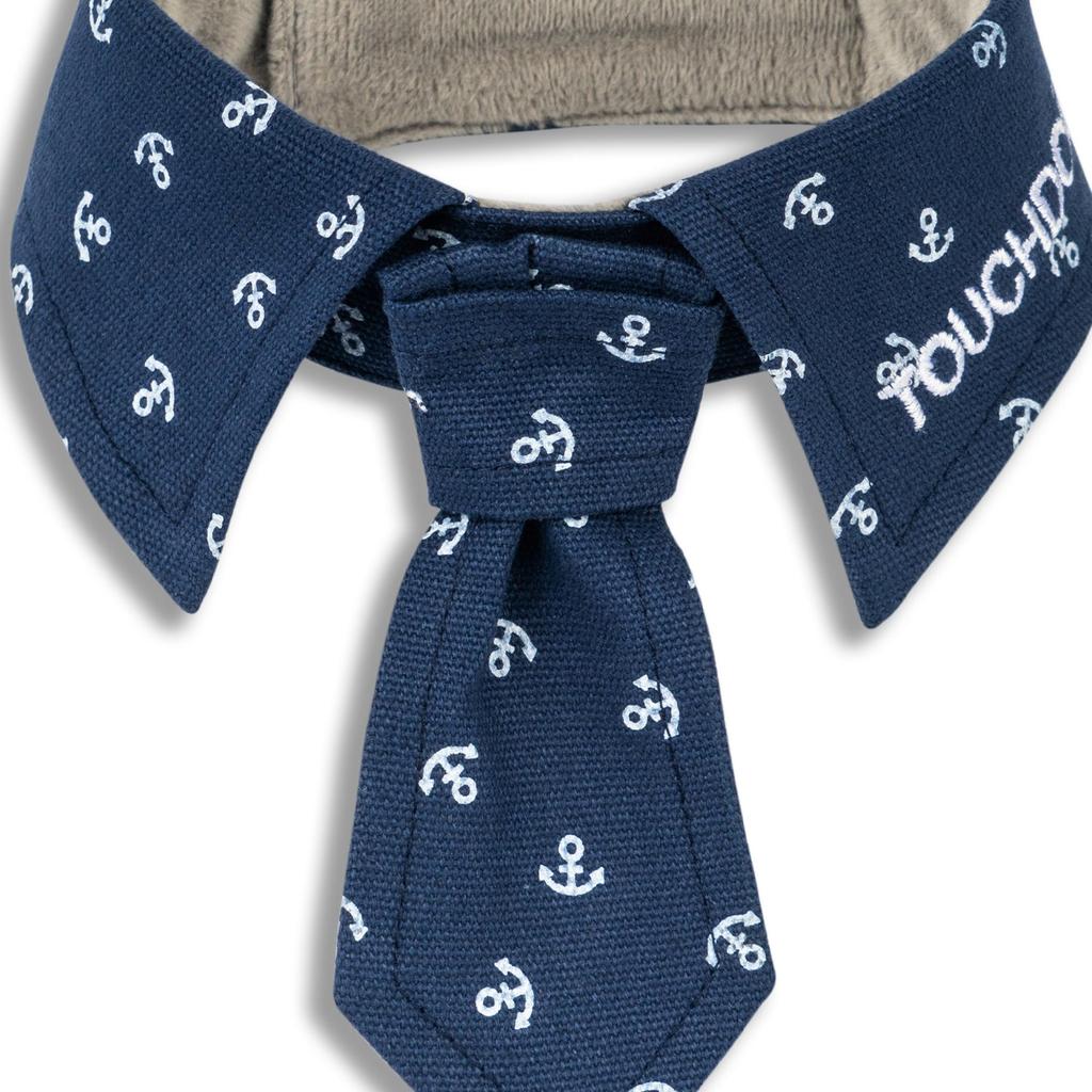 Touchdog Touchdog  Navy Pattern Easy-Adjustable Velcro Designer Accessory Fashion Dog Necktie