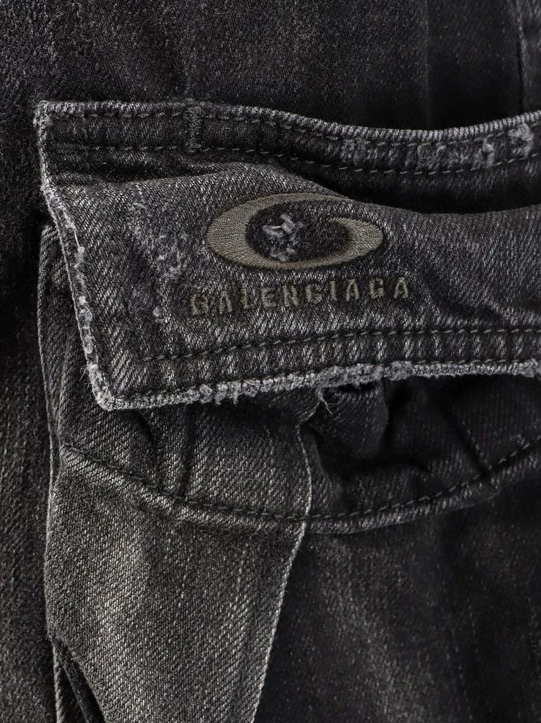Balenciaga Balenciaga Logo Embroidered Large-Fit Cargo Jeans 3