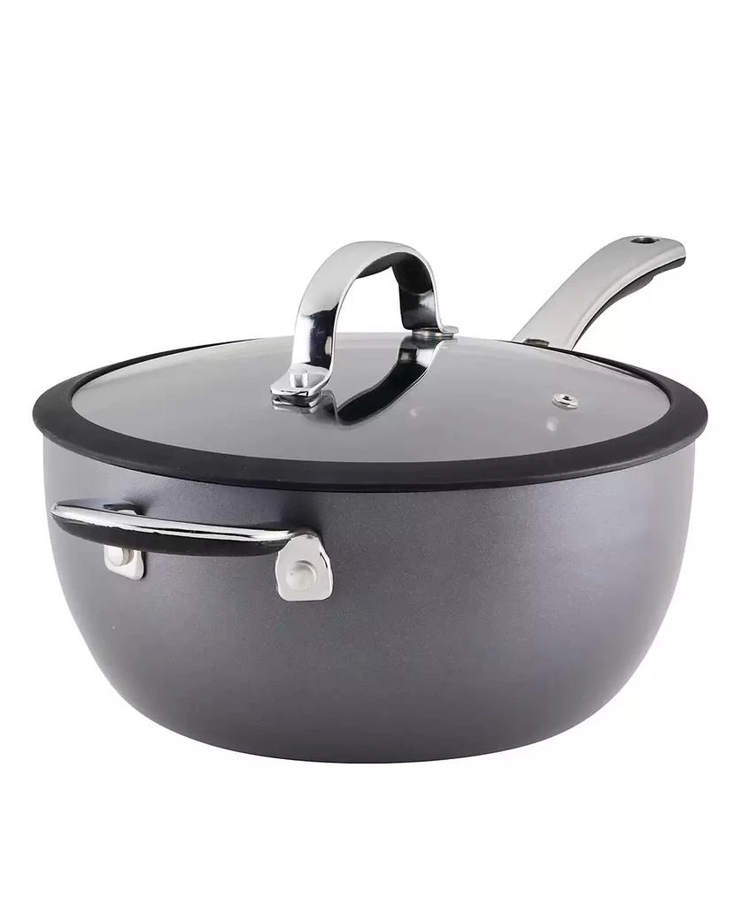 Rachael Ray Cook + Create Hard Anodized Nonstick Saucier with Lid and Helper Handle, 4.5 Quart 1