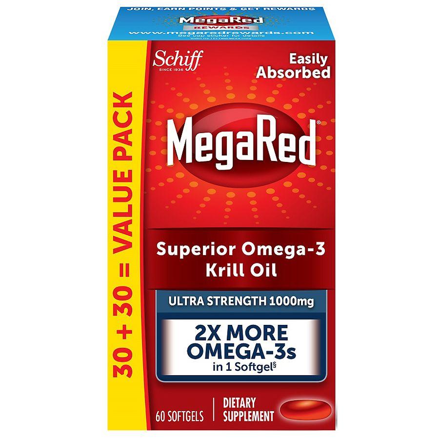 MegaRed Ultra Strength Softgels, Omega-3 Krill Oil Supplement