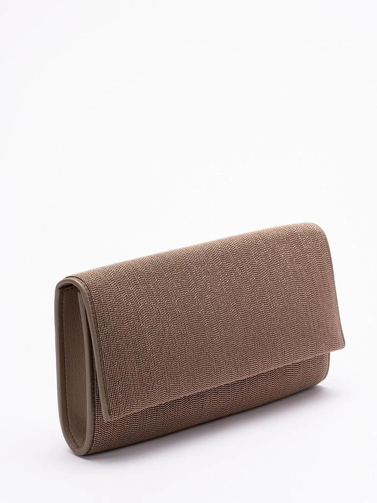 Brunello Cucinelli Brunello Cucinelli Precious Monili Foldover Top Clutch Bag 3