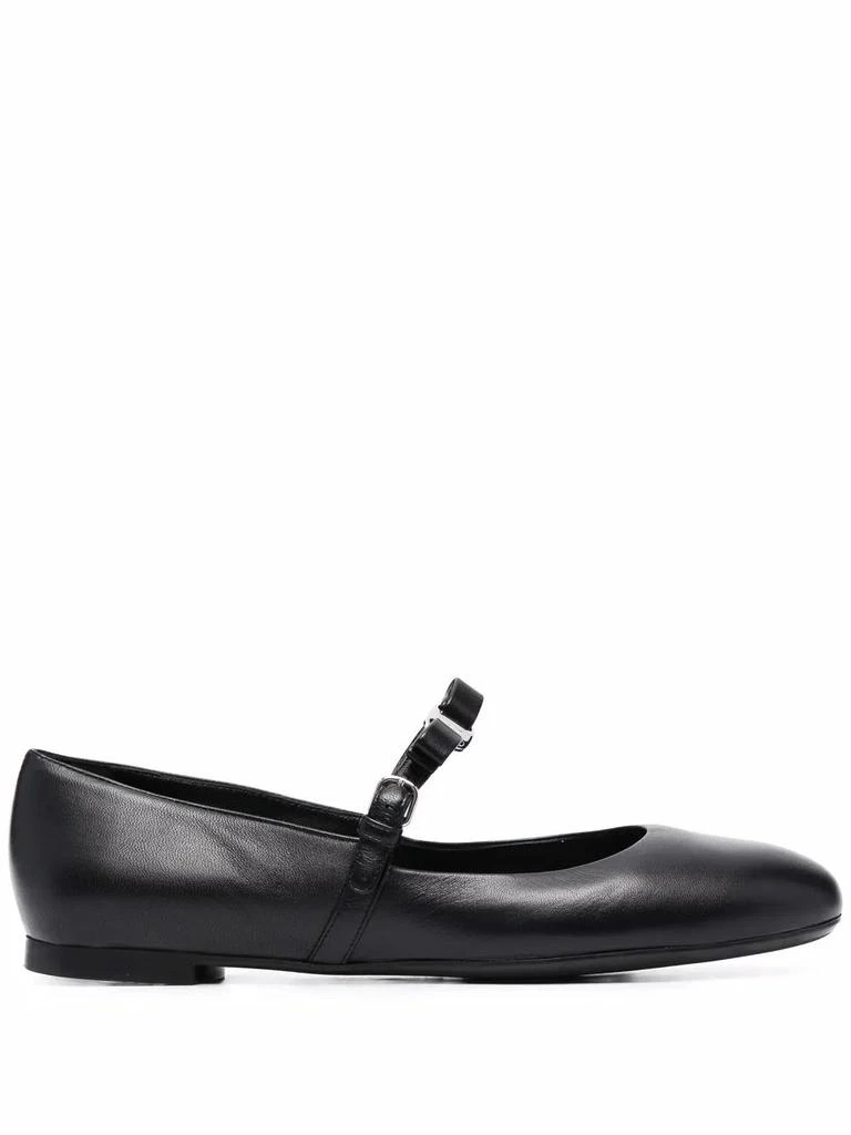 Salvatore Ferragamo Ferragamo Lizz Leather Ballerina Shoes 4