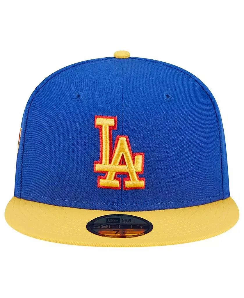 New Era Men's Royal, Yellow Los Angeles Dodgers Empire 59FIFTY Fitted Hat 3