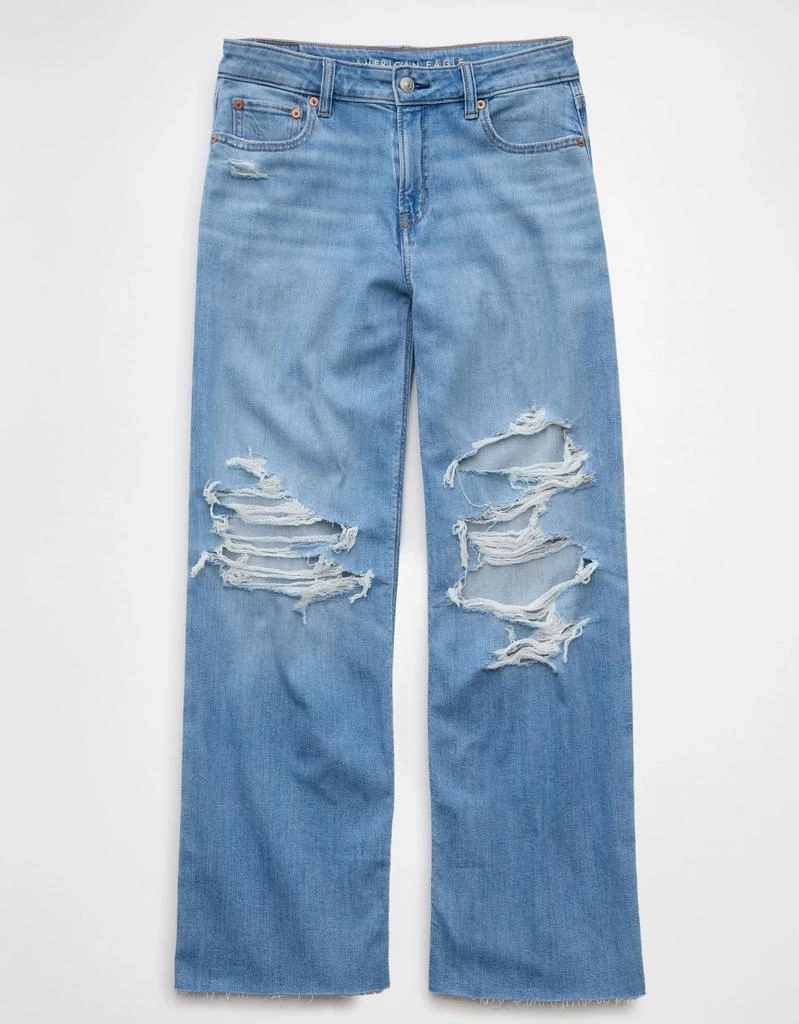 AE AE Dreamy Drape Stretch Ripped Low-Rise Baggy Wide-Leg Jean 4
