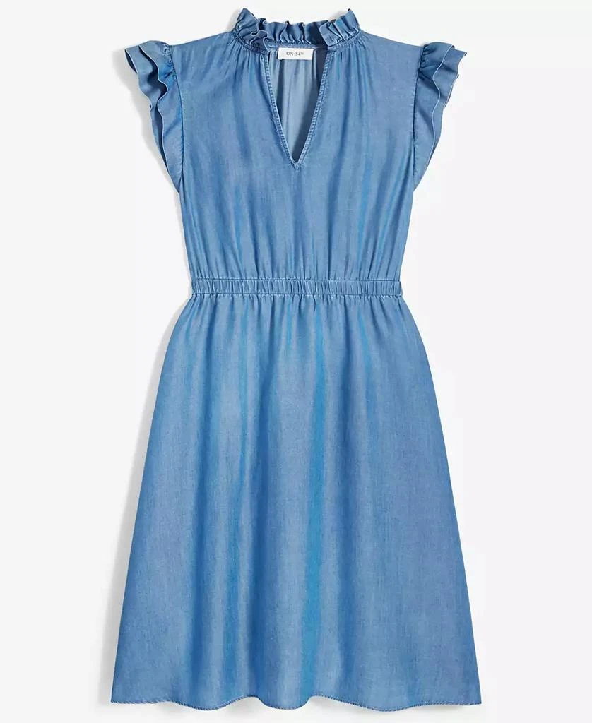On 34th Women's Chambray Flutter-Sleeve Midi Dress, Created for Macy's 5