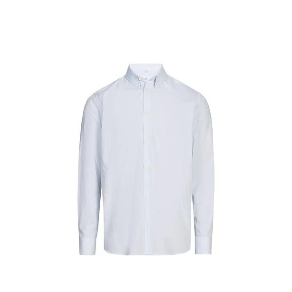Au Printemps Paris Chemise col classique manches contrastantes en coton