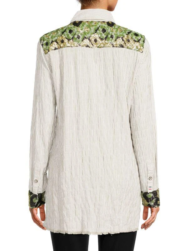 Etienne Marcel Sequin Button-Down Top 2