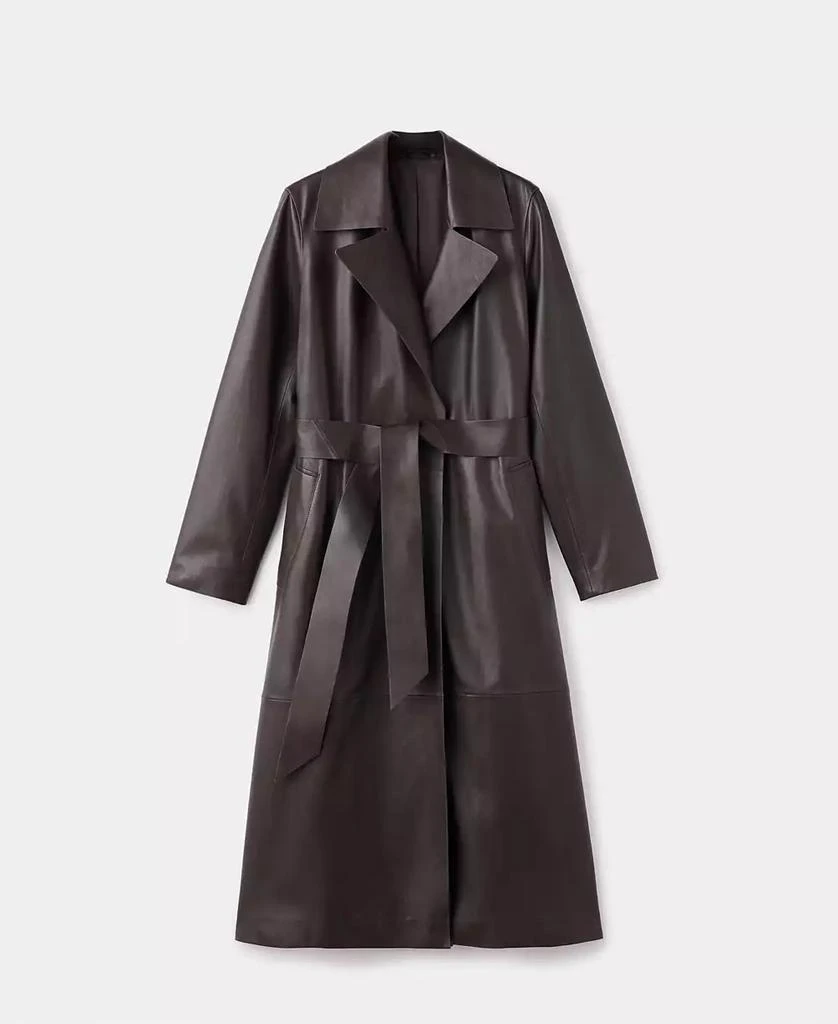 Mango Women's Leather Belt Trench Coat 1