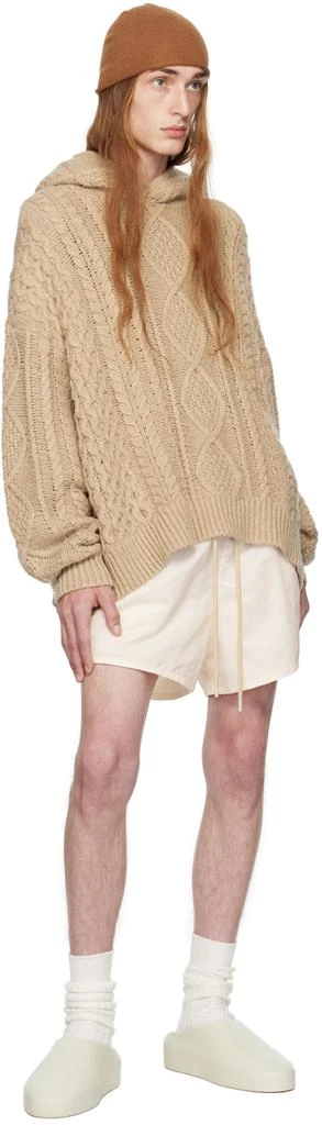 Fear of God ESSENTIALS Beige Cable Hoodie 4