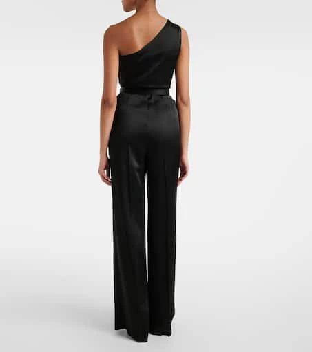 Max Mara Gioire belted one-shoulder satin jumpsuit 3