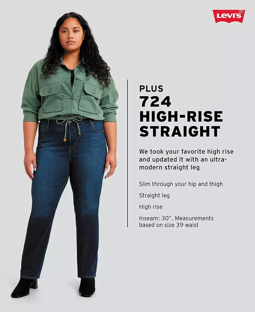 Levi's Trendy Plus Size 724 High-Rise Straight-Leg Jeans 4