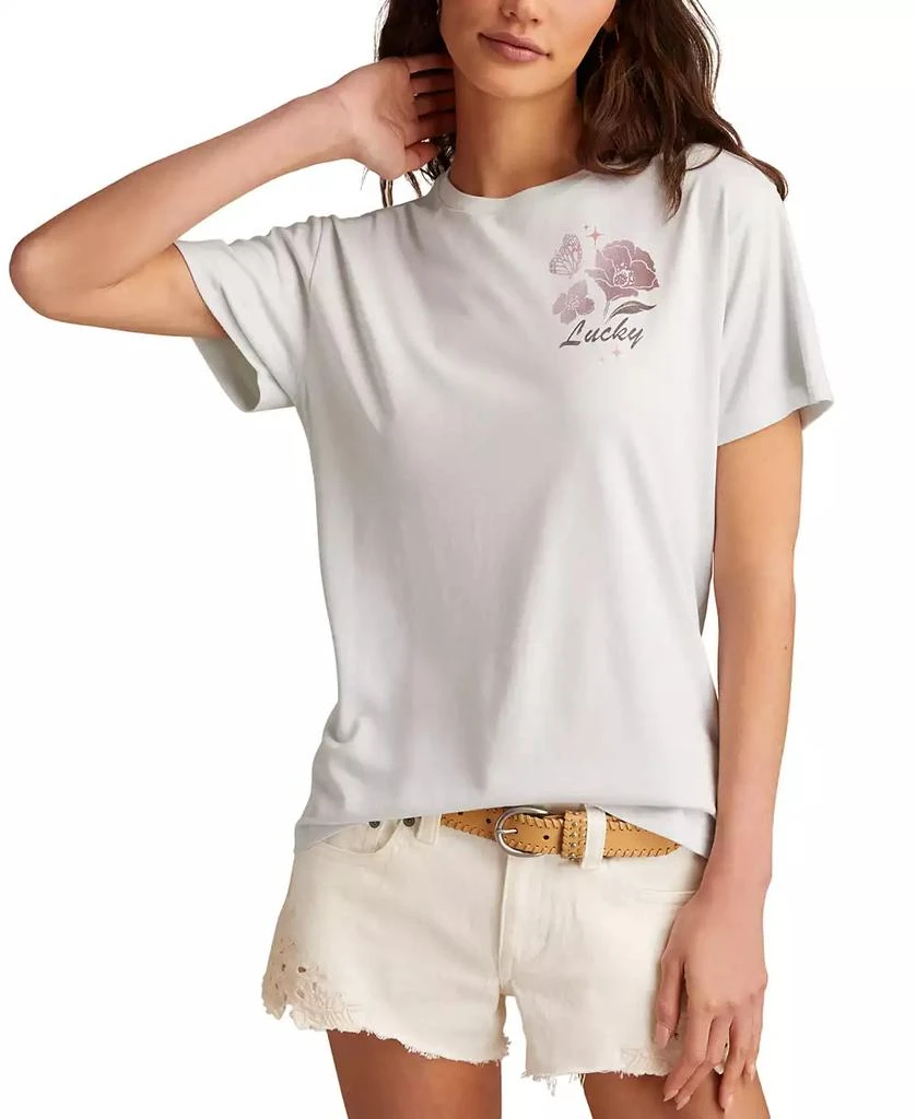 Lucky Brand Women's Graphic-Print Cotton Crewneck T-Shirt 1