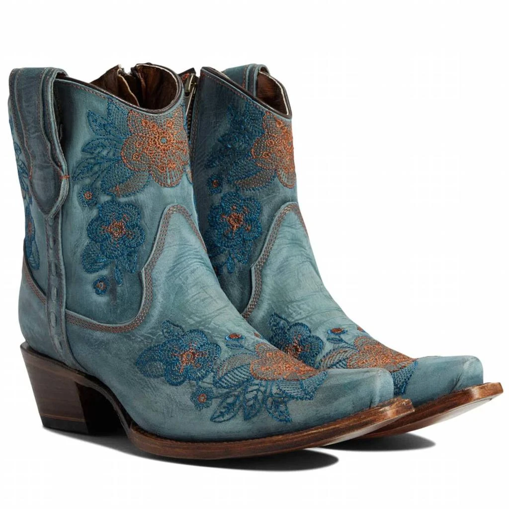 Corral Boots Corral - Women's Jean Flowered Embroidery Ankle Boots 4