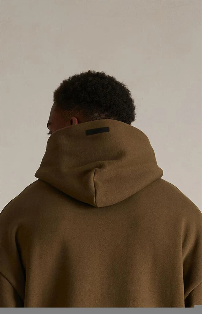 Essentials Olive Fleece Hoodie 5