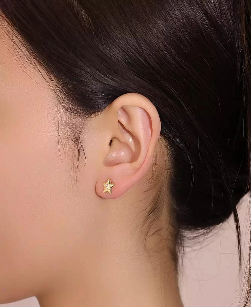 Disney Cubic Zirconia Mickey Mouse Football Earring Set 4