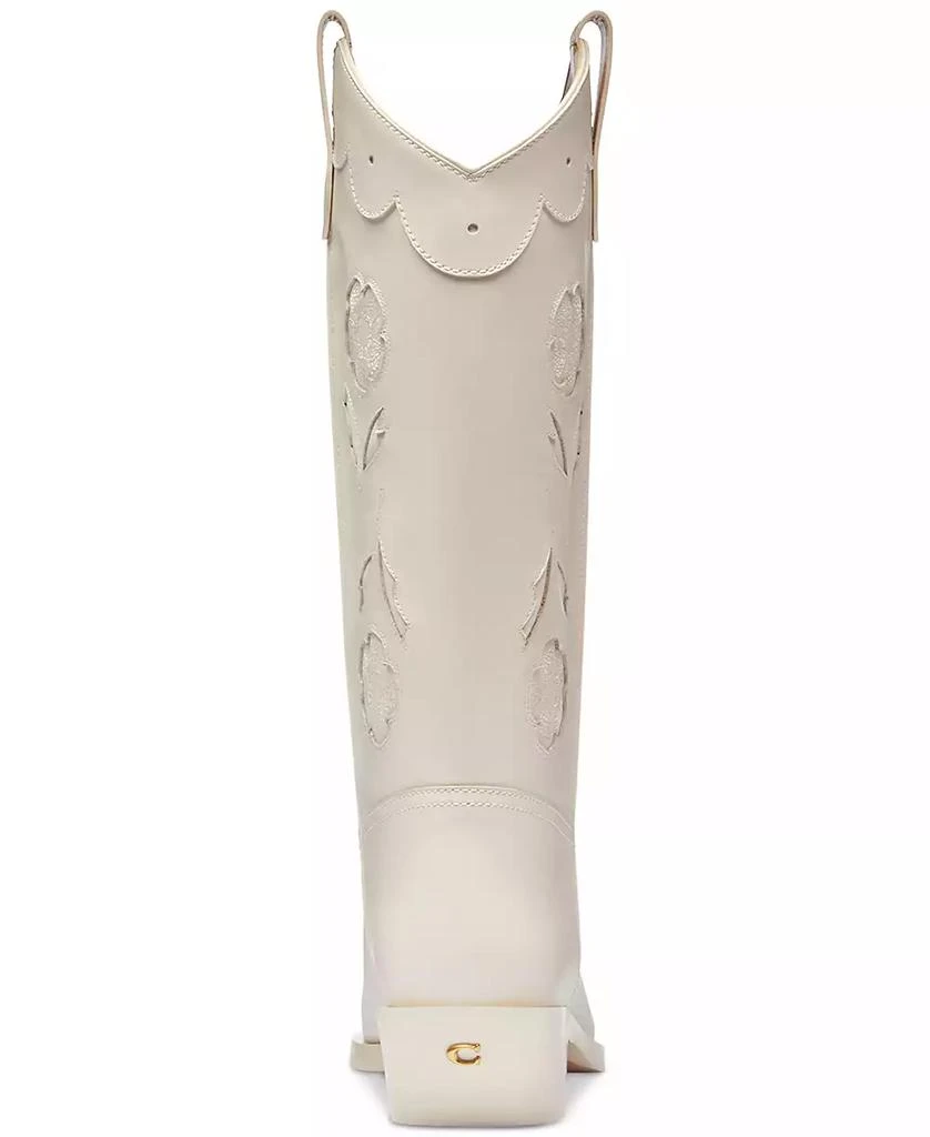 Coach Women's Aria Leather Tall Cowboy Boots 3
