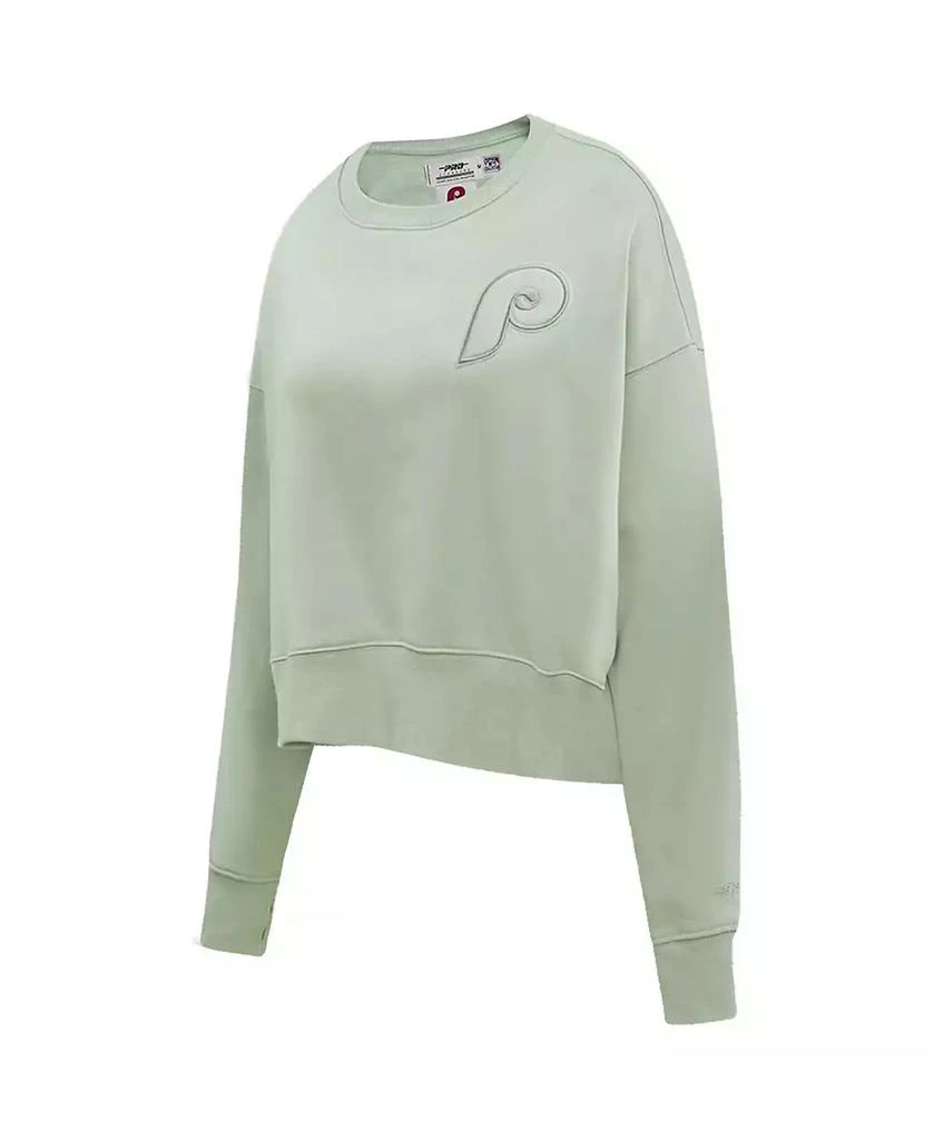 Pro Standard Women's Green Philadelphia Phillies Fleece Pullover Sweatshirt 3