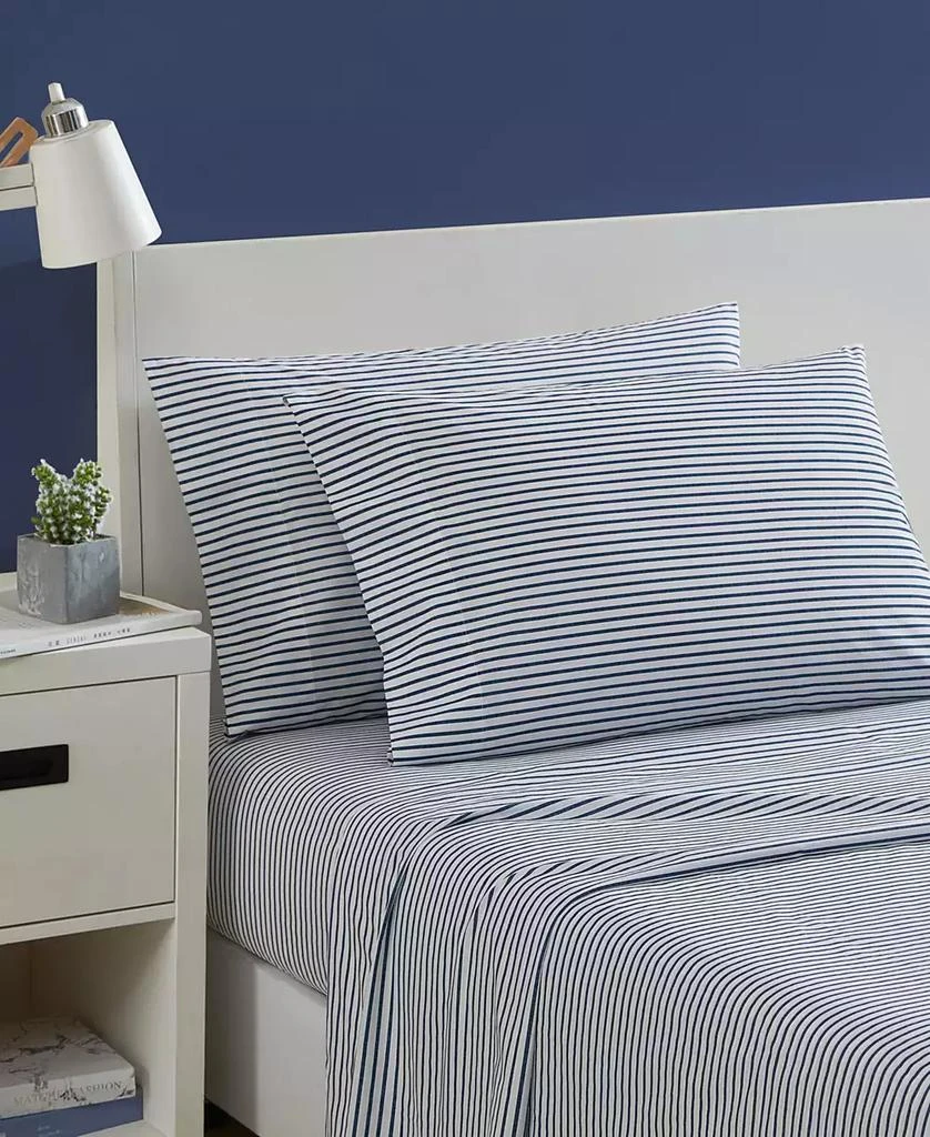 Nautica Harmead Cotton Percale 4-Piece Sheet Set, Queen 2