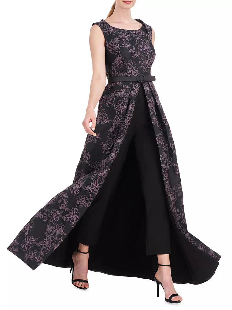 Kay Unger Everlee Floral Walk-Thru Jumpsuit 7