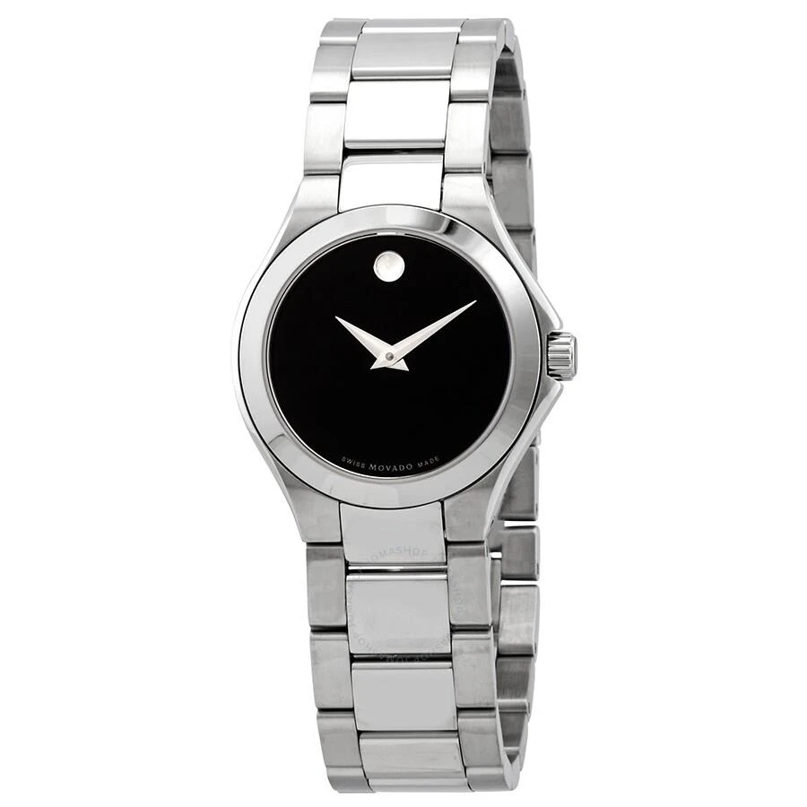 Movado Defio Quartz Black Dial Ladies Watch 0607308 1