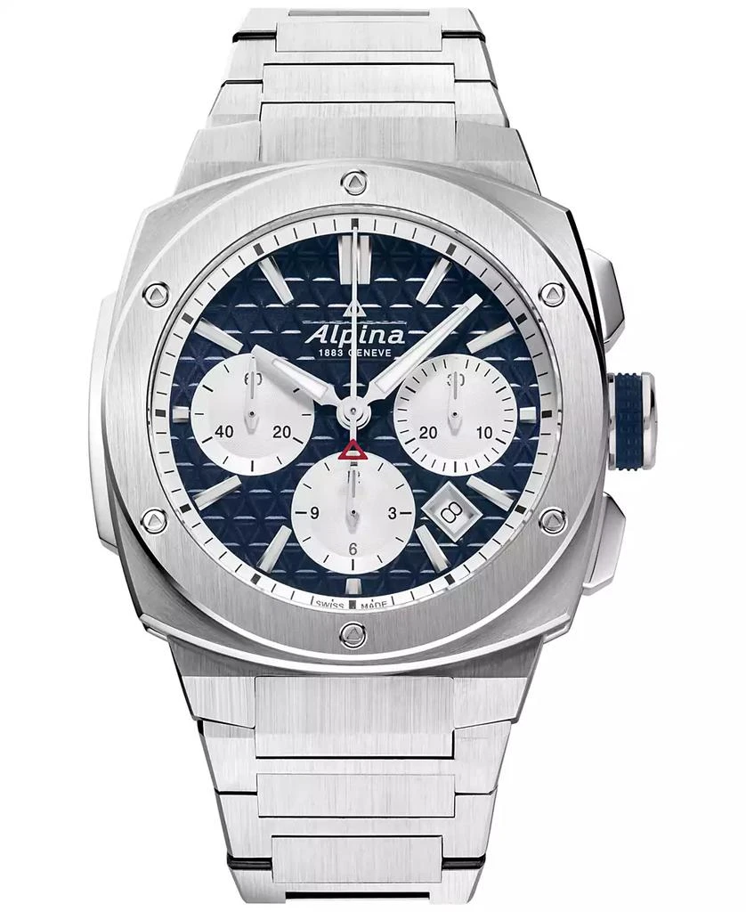 Alpina Men's Swiss Chronograph Alpiner Stainless Steel Bracelet Watch 41mm 1